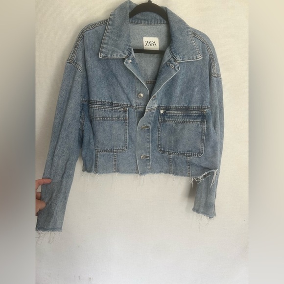 Zara cropped denim jacket - Picture 2 of 6